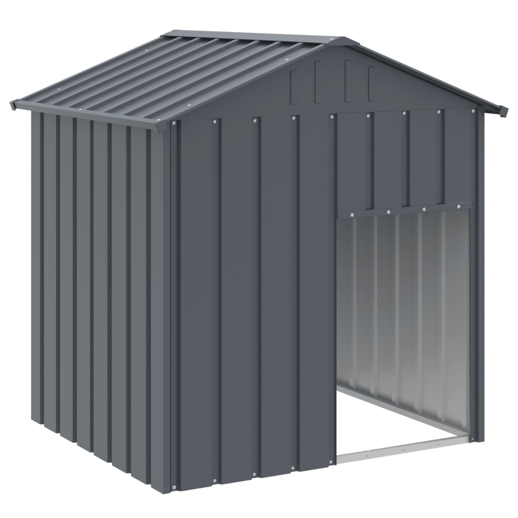 Vidaxl Dog Loft avec toit 117x103x123 cm anthracite en acier galvanisé