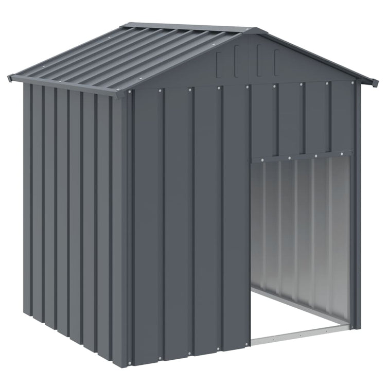 Vidaxl Dog Loft avec toit 117x103x123 cm anthracite en acier galvanisé