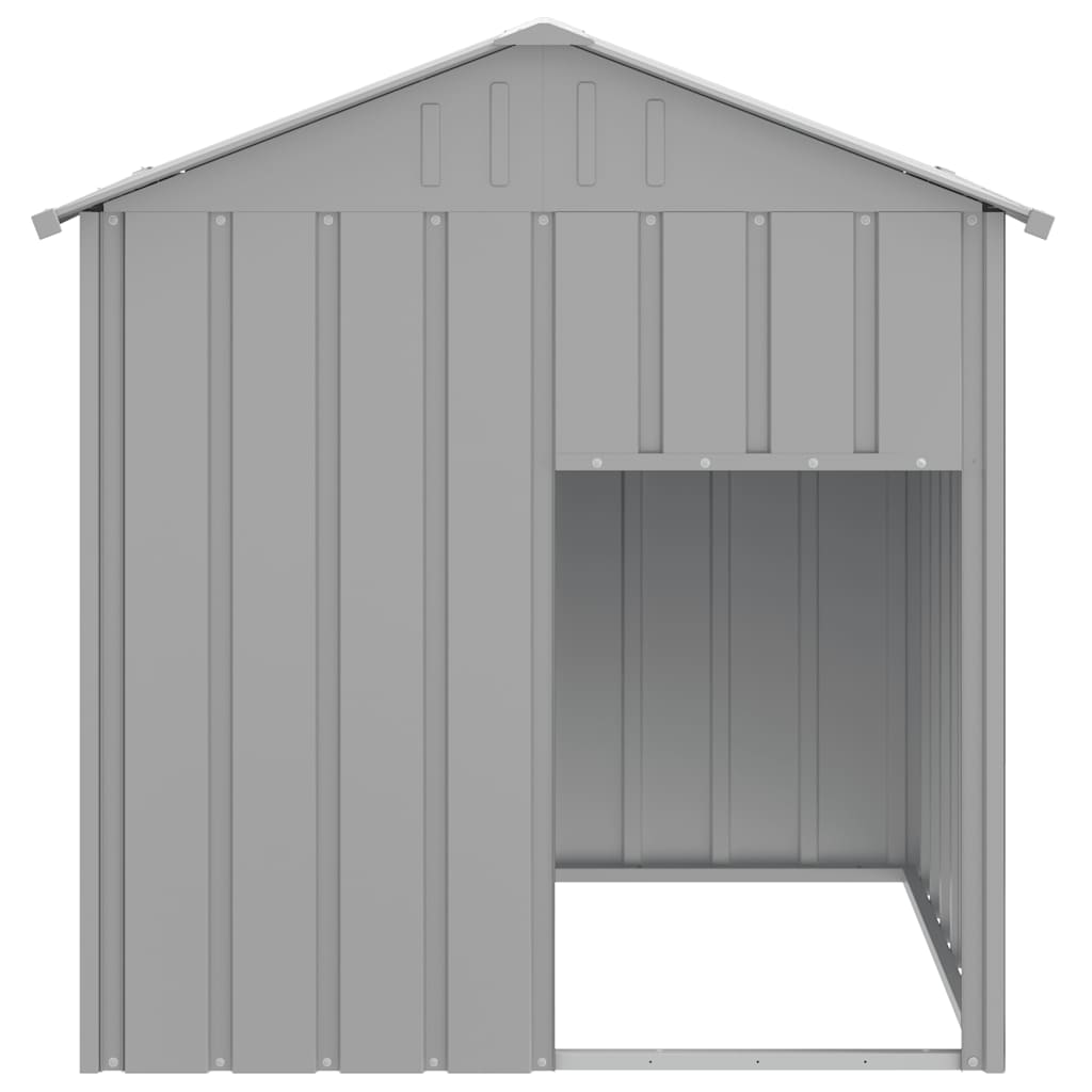 Vidaxl Dog Loft avec toit 117x103x123 cm en acier galvanisé