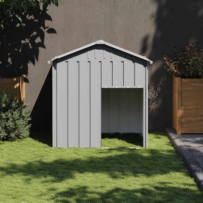 Vidaxl Dog Loft avec toit 117x103x123 cm en acier galvanisé