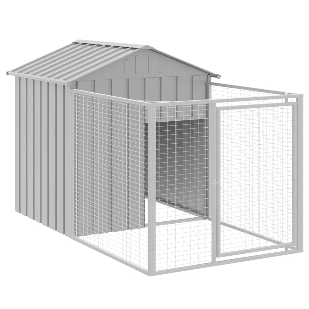Vidaxl Dog Loft avec toit 117x201x123 cm en acier galvanisé