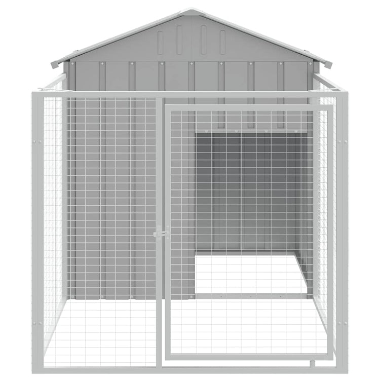 Vidaxl Dog Loft avec toit 117x201x123 cm en acier galvanisé
