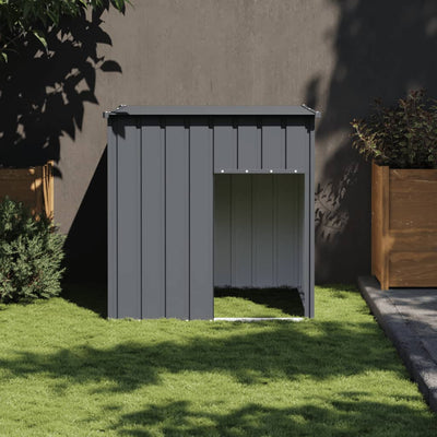 Vidaxl Dog Loft avec toit 110x103x109 cm anthracite en acier galvanisé