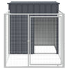 Vidaxl Dog Loft avec toit 110x201x110 cm anthracite en acier galvanisé