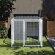 Vidaxl Dog Loft avec toit 110x201x110 cm anthracite en acier galvanisé