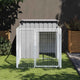 Vidaxl Dog Loft avec toit 110x201x110 cm Gray en acier galvanisé