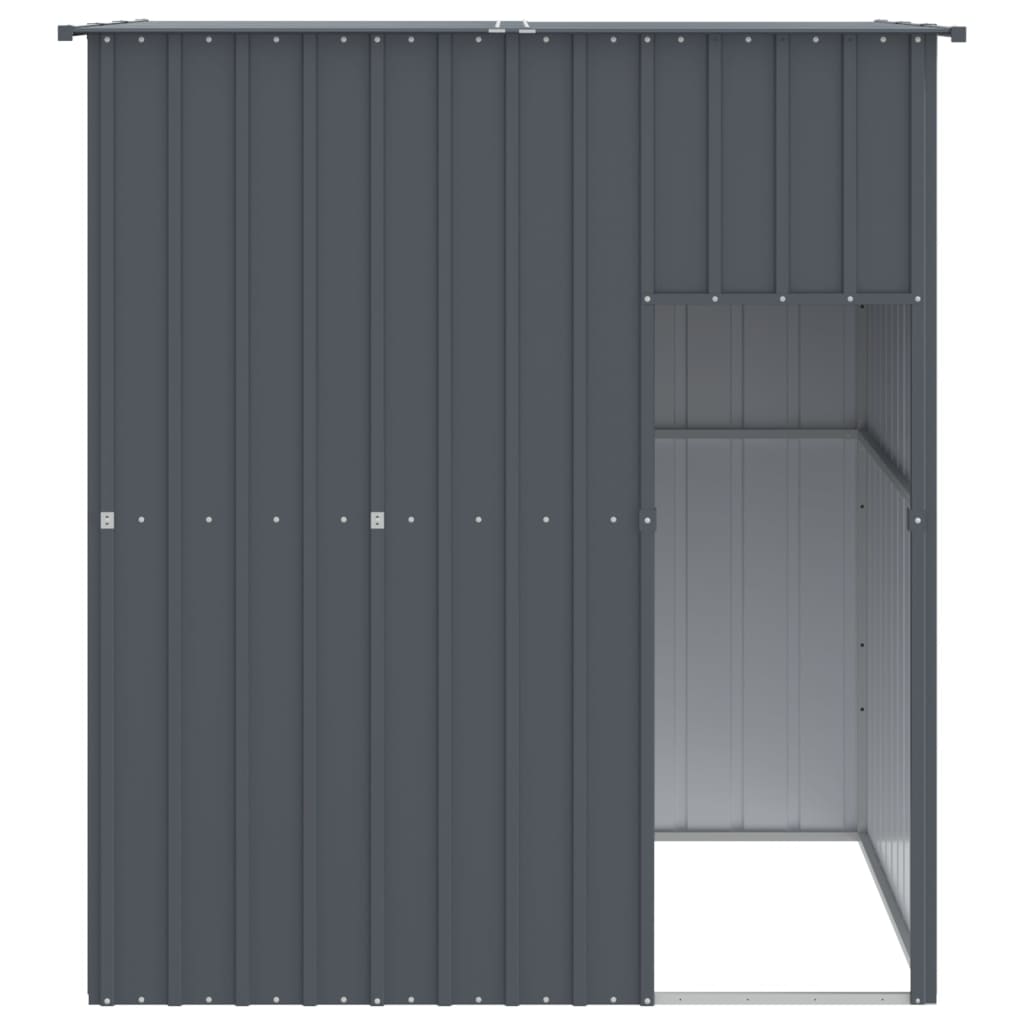 Vidaxl Dog Loft avec toit 165x153x181 cm anthracite en acier galvanisé
