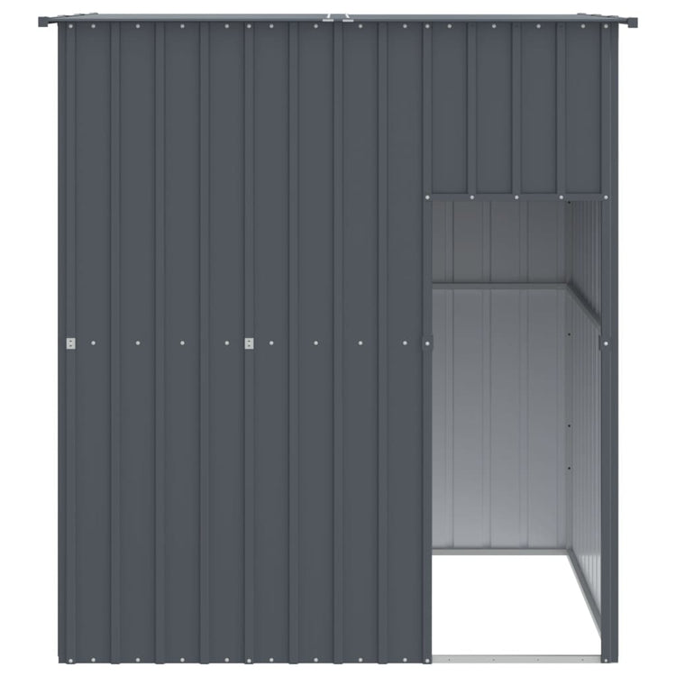 Vidaxl Dog Loft avec toit 165x153x181 cm anthracite en acier galvanisé