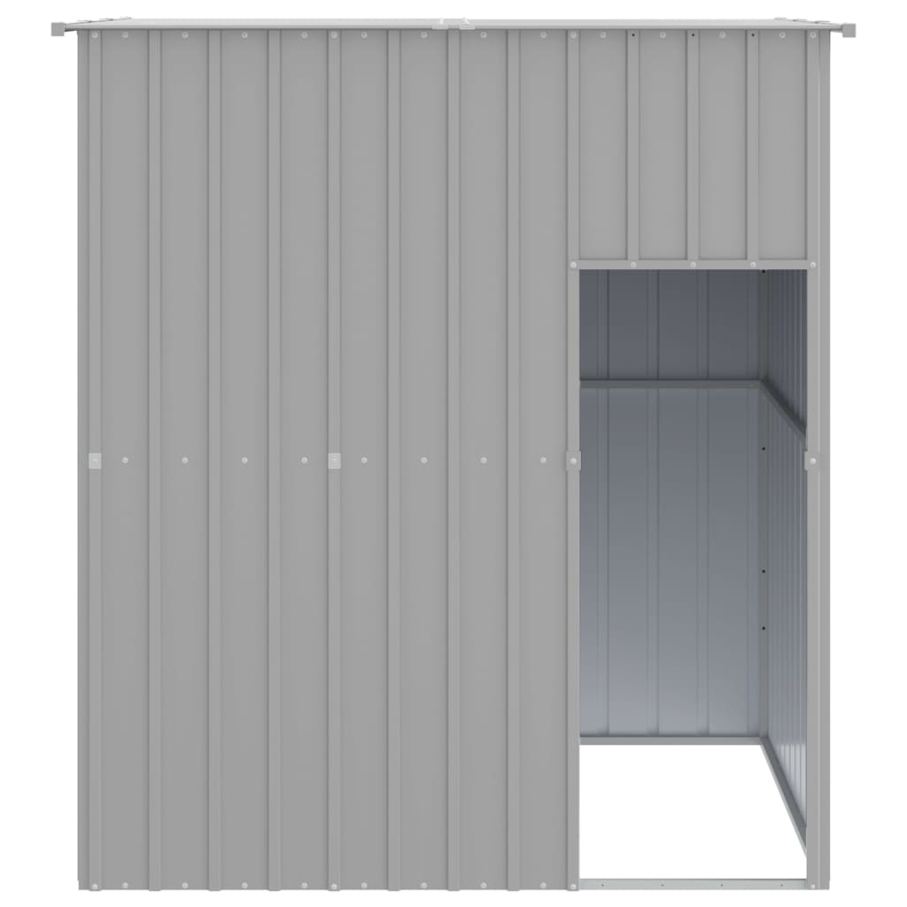 Vidaxl Dog Loft avec toit 165x153x181 cm Gray en acier galvanisé