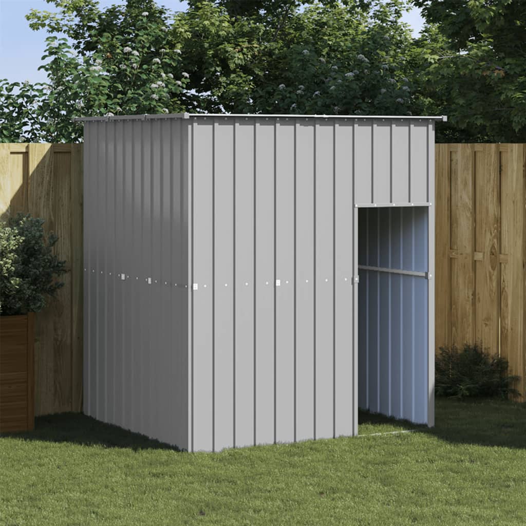 Vidaxl Dog Loft avec toit 165x153x181 cm Gray en acier galvanisé