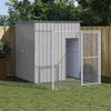 Vidaxl Dog Loft avec Run 165x251x181 cm Gray en acier galvanisé