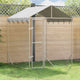 Vidaxxl chenil avec toit 2x2x2,5 m acier galvanisé argent