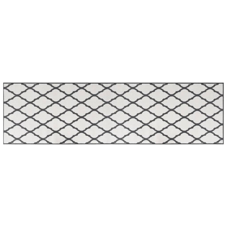 Vidaxl Tapis extérieur réversible 80x250 cm gris et blanc