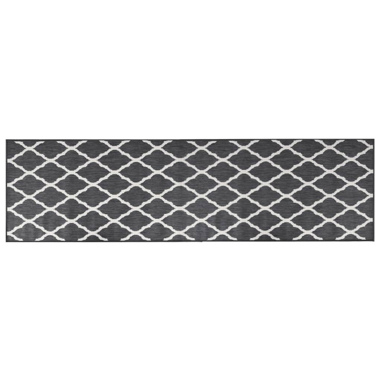 Vidaxl Tapis extérieur réversible 80x250 cm gris et blanc
