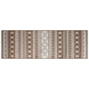 Vidaxl à l'extérieur du tapis réversible 80x250 cm brun et blanc
