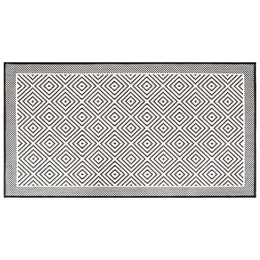 Vidaxl à l'extérieur du tapis réversible 80x150 cm gris et blanc