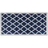 Vidaxl à l'extérieur du tapis réversible 80x150 cm bleu marine et blanc