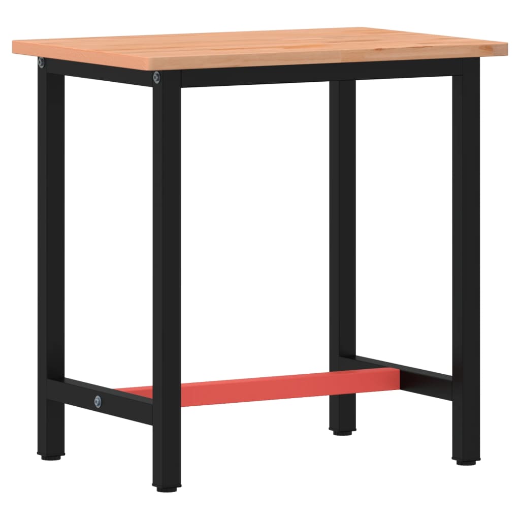 Vidaxl Workbench 80x55x81,5 cm Beech en bois et métal