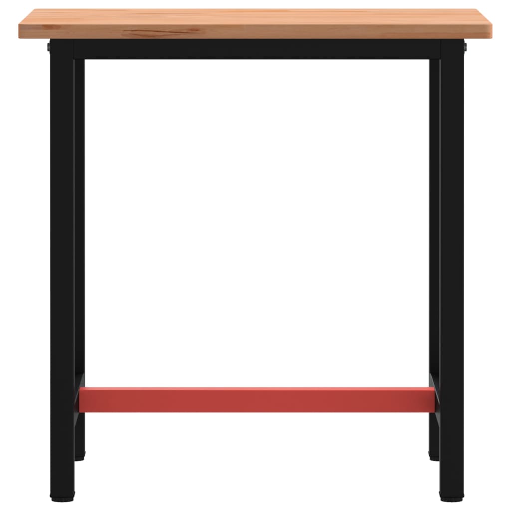 Vidaxl Workbench 80x55x81,5 cm Beech en bois et métal