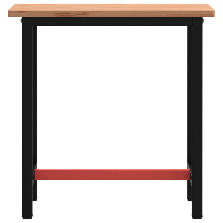 Vidaxl Workbench 80x55x81,5 cm Beech en bois et métal