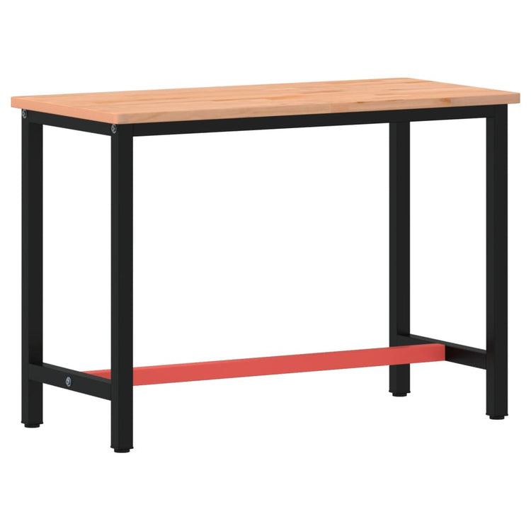 Vidaxl Workbench 115x55x81,5 cm Beech en bois et métal