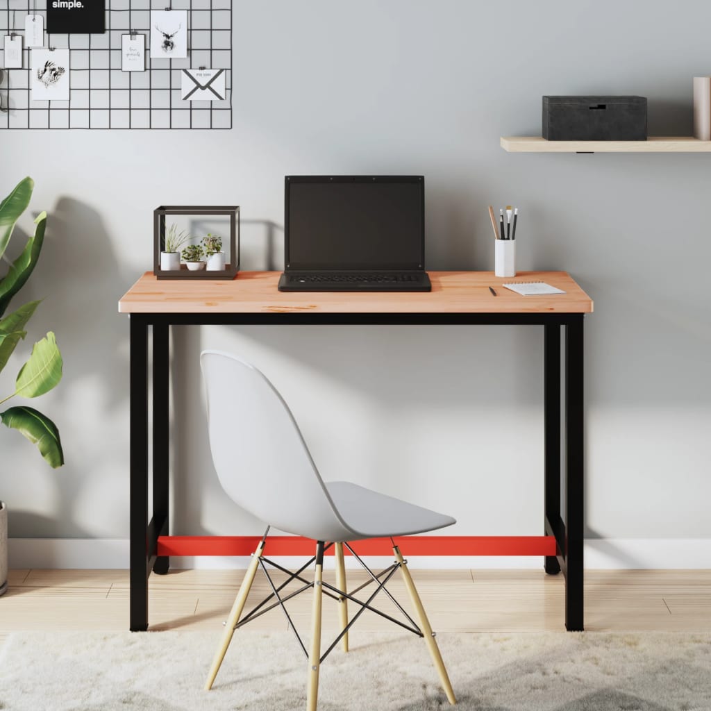 Vidaxl Workbench 115x55x81,5 cm Beech en bois et métal