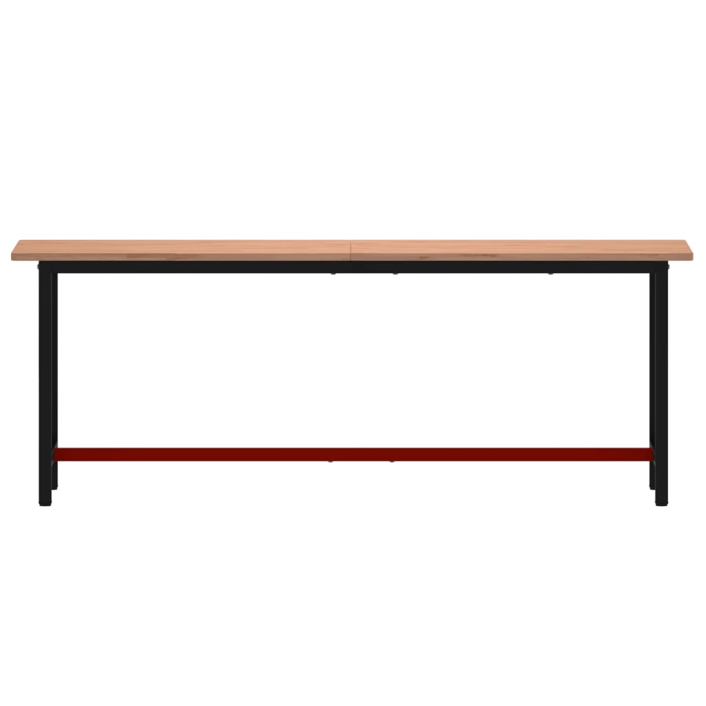 Vidaxl Workbench 220x55x81,5 cm Beech en bois et métal