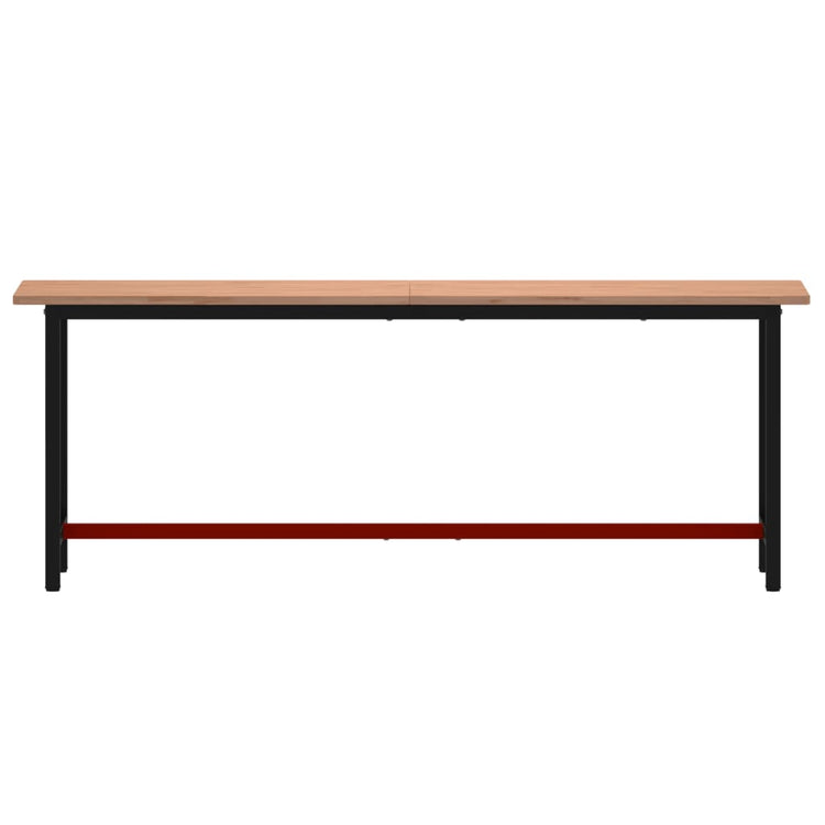 Vidaxl Workbench 220x55x81,5 cm Beech en bois et métal