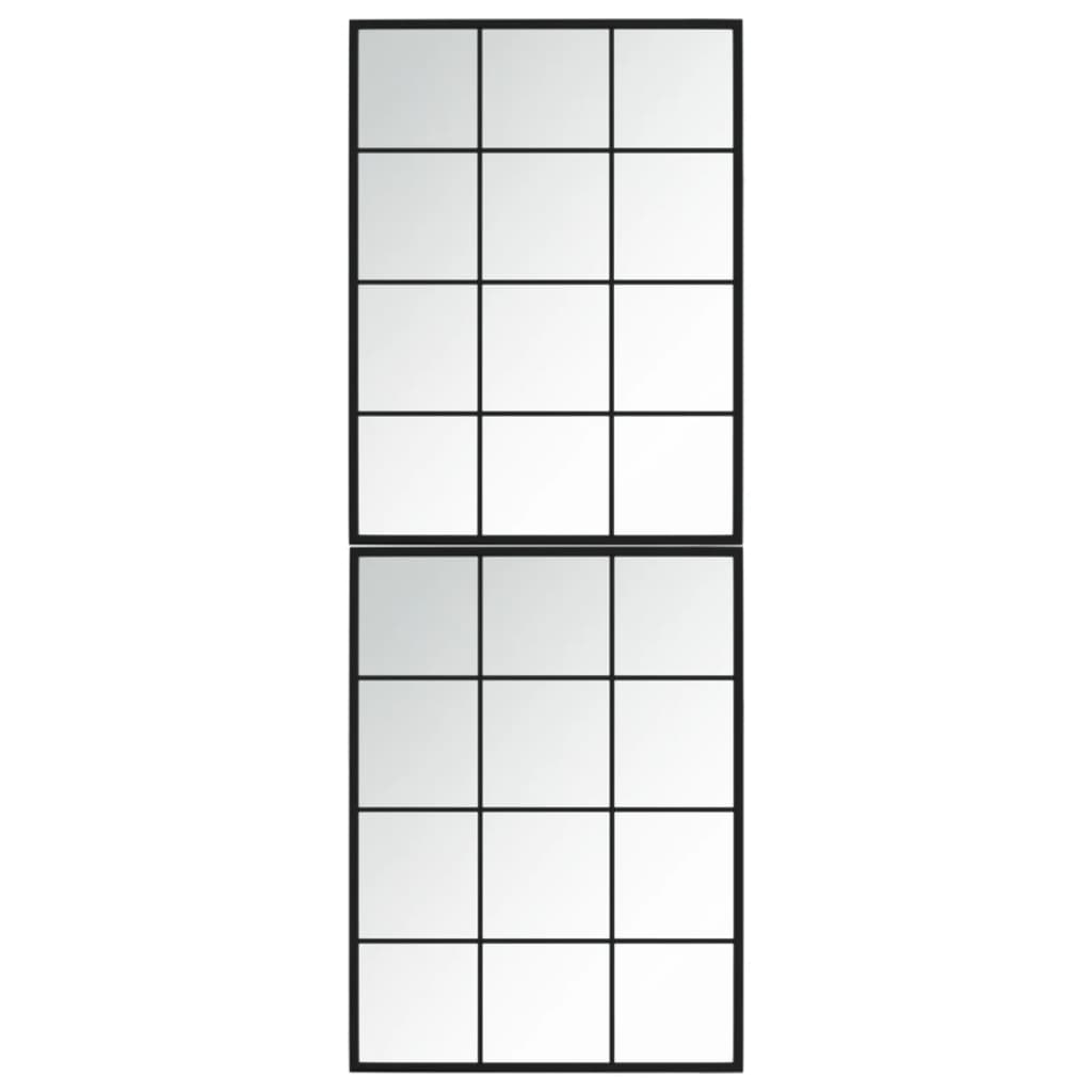 Miroirs muraux vidaxl 2 ST 80x60 cm en métal noir