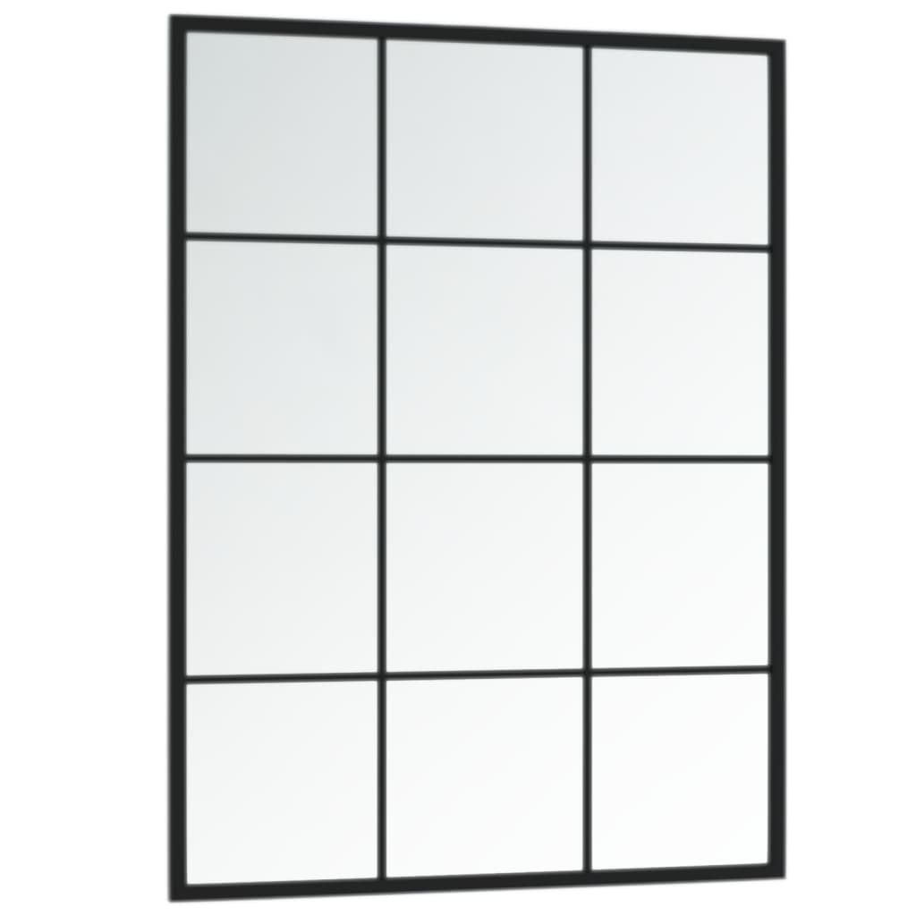 Miroirs muraux vidaxl 3 ST 80x60 cm en métal noir