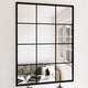 Miroirs muraux vidaxl 3 ST 80x60 cm en métal noir