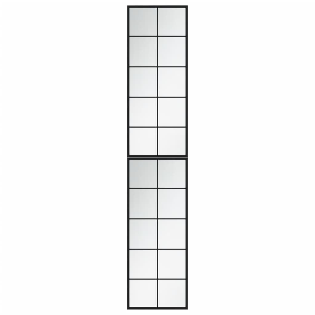 Miroirs muraux vidaxl 2 PCS 100x40 cm en métal noir