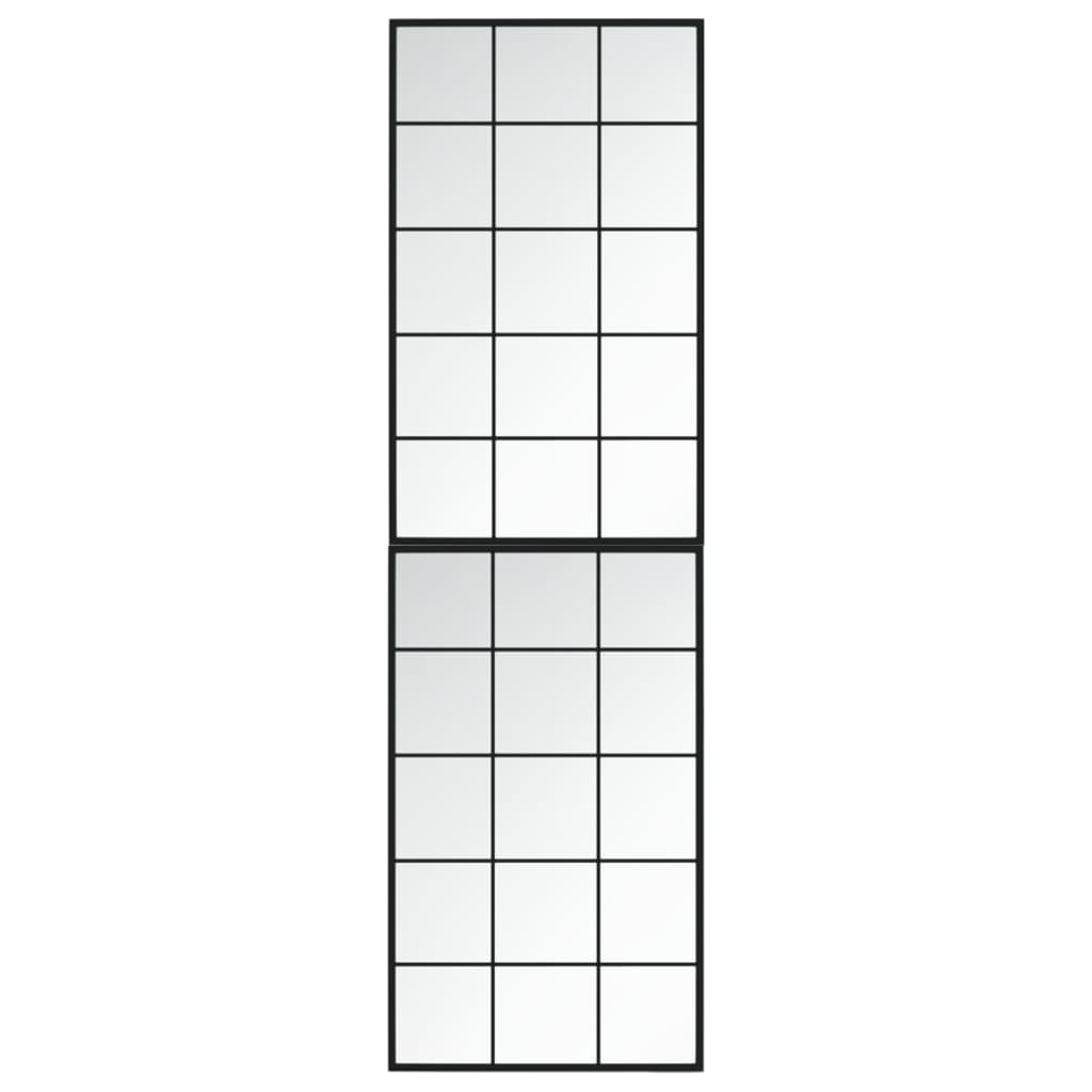 Miroirs muraux Vidaxl 2 PCS 100x60 cm en métal noir