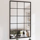 Miroirs muraux vidaxl 3 ST 100x60 cm en métal noir