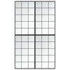 Miroirs muraux vidaxl 4 PCS 100x60 cm en métal noir