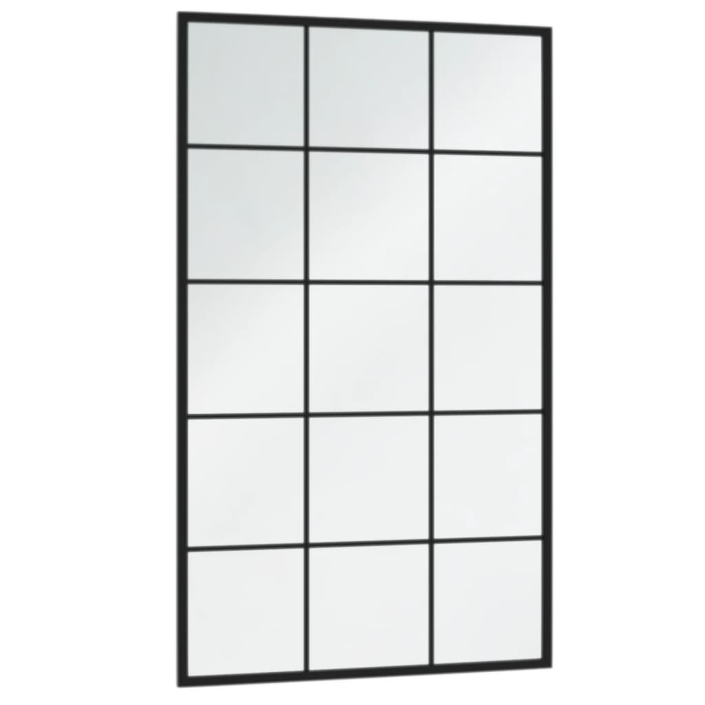 Miroirs muraux vidaxl 4 PCS 100x60 cm en métal noir
