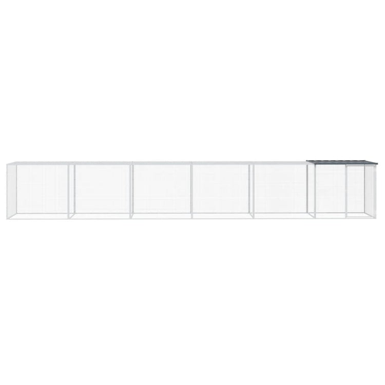 Poulet Vidaxl avec toit 603x98x90 cm anthracite en acier galvanisé