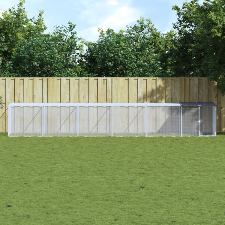 Poulet Vidaxl avec toit 603x98x90 cm anthracite en acier galvanisé