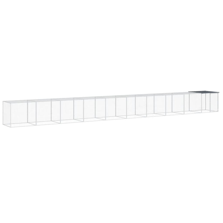 Poulet Vidaxl avec toit 1003x98x90 cm anthracite en acier galvanisé