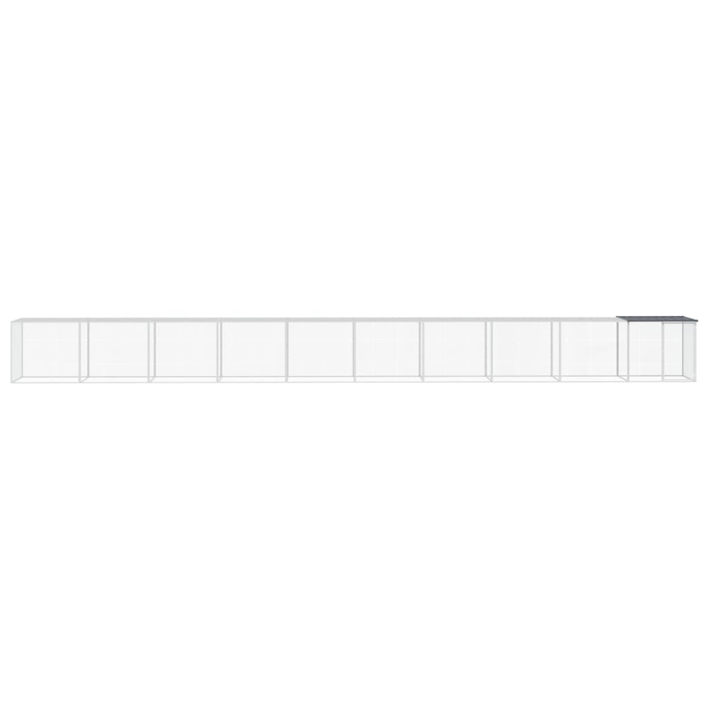 Poulet Vidaxl avec toit 1003x98x90 cm anthracite en acier galvanisé