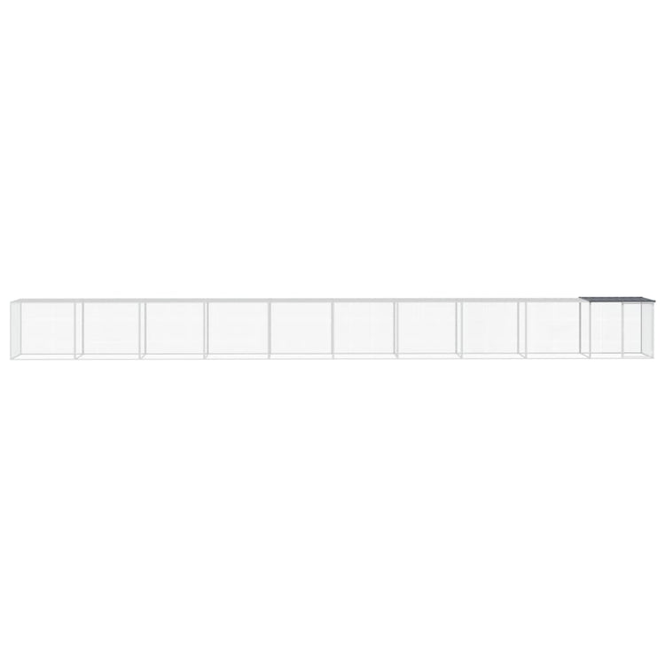 Poulet Vidaxl avec toit 1003x98x90 cm anthracite en acier galvanisé