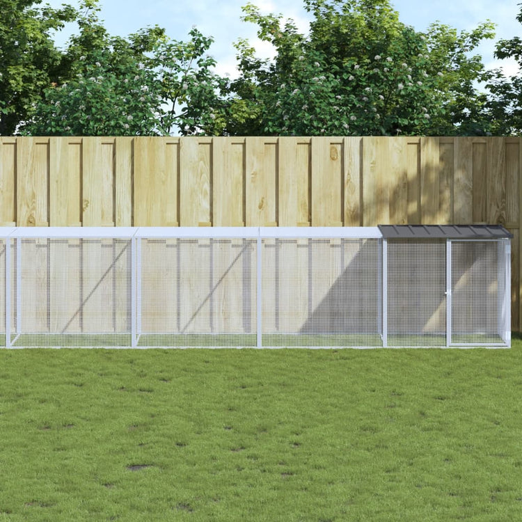 Poulet Vidaxl avec toit 1003x98x90 cm anthracite en acier galvanisé