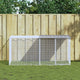 Poulet Vidaxl avec toit 203x98x90 cm Gray clair en acier galvanisé
