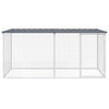 Poulet Vidaxl avec toit 203x98x90 cm Anthracite en acier galvanisé