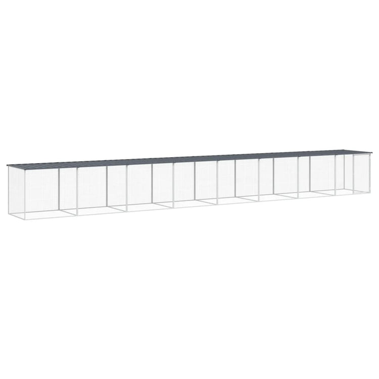 Poulet Vidaxl avec toit 803x98x90 cm anthracite en acier galvanisé