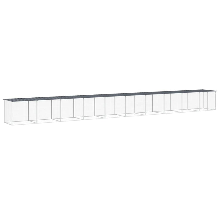 Poulet Vidaxl avec toit 1003x98x90 cm anthracite en acier galvanisé