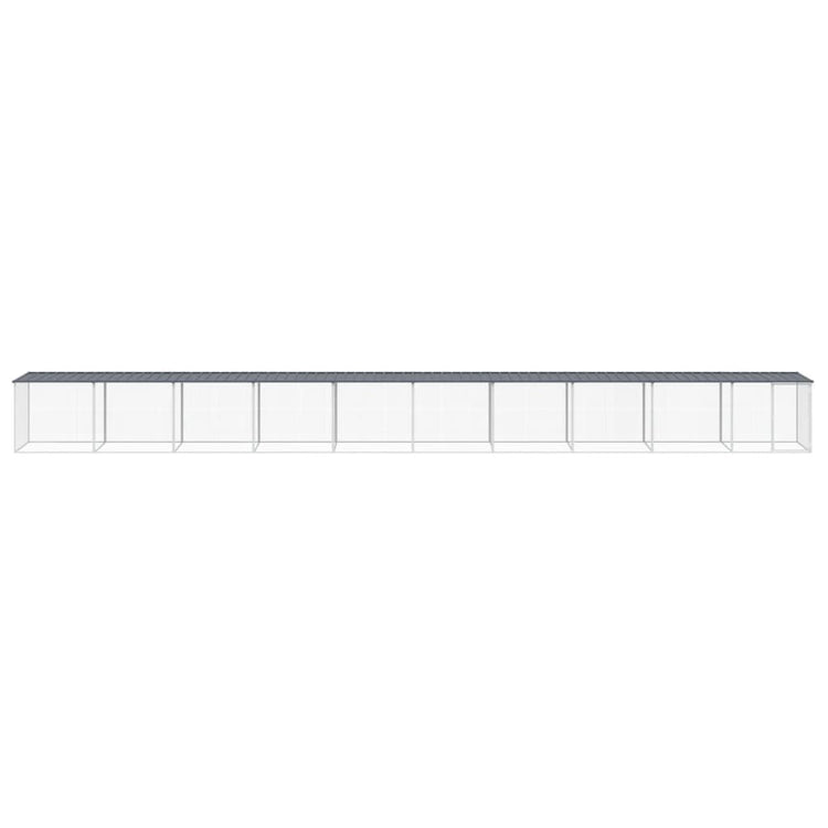Poulet Vidaxl avec toit 1003x98x90 cm anthracite en acier galvanisé