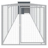 Vidaxl Dog Loft with Run 110x813x110 cm Galvanisé en acier anthracite