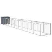 Vidaxl Dog Loft avec run 110x1017x110 cm en acier anthracite -colored - afbeelding 2