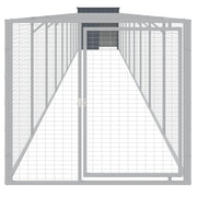 Vidaxl Dog Loft avec run 110x1017x110 cm en acier anthracite -colored - afbeelding 3